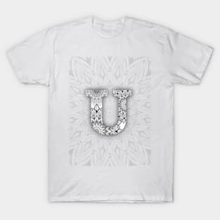 'U' Intricate Pattern T-Shirt